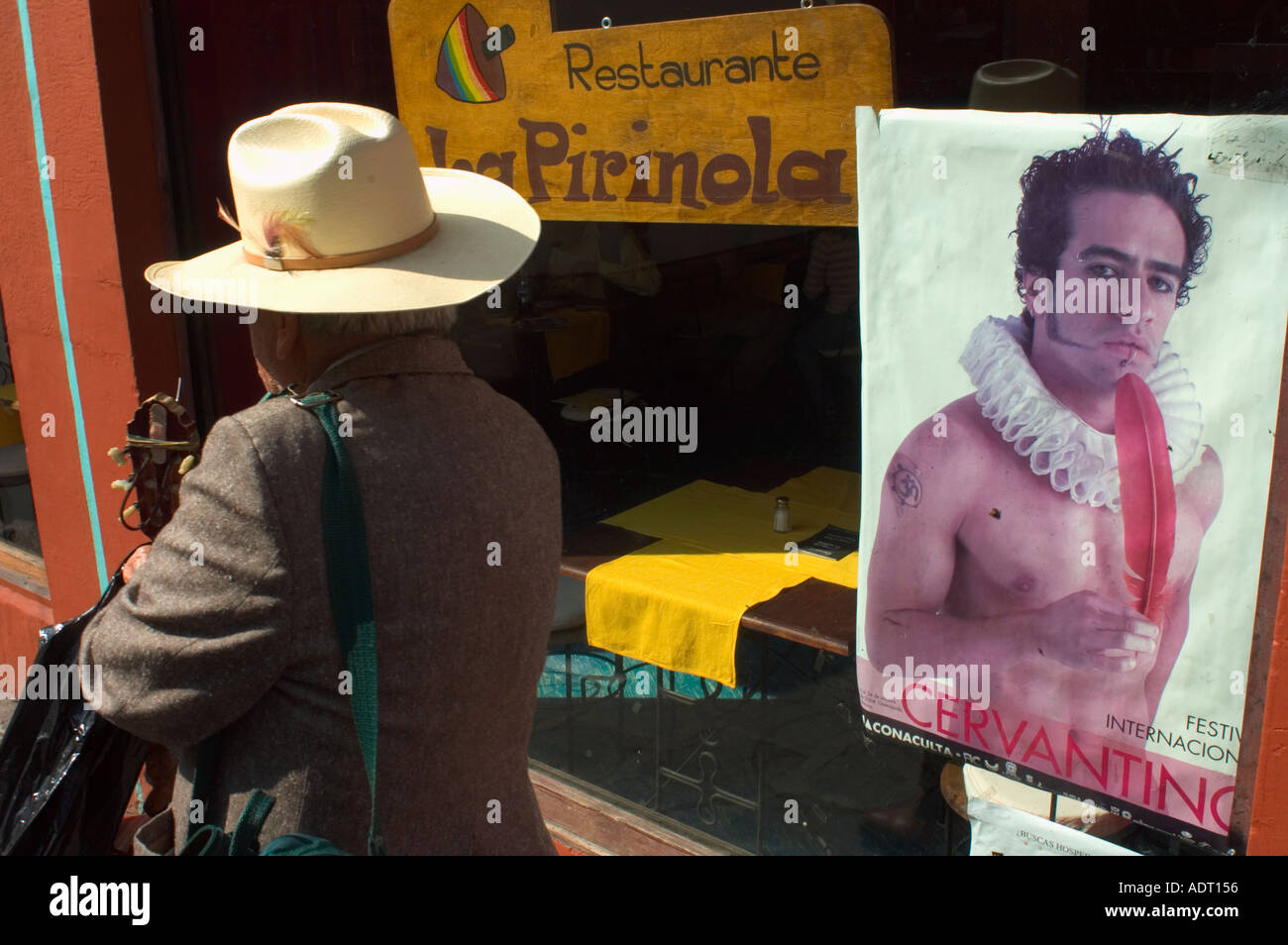 Street scene during the Cervantino arts festival in Guanajuato Mexico Stock Photo