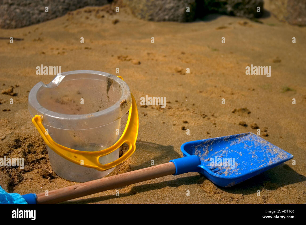 Bucket Spade on the Beach Stock Photo Alamy