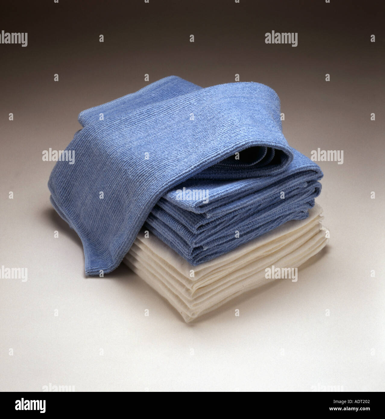 Blue and white hand towels Stock Photo Alamy