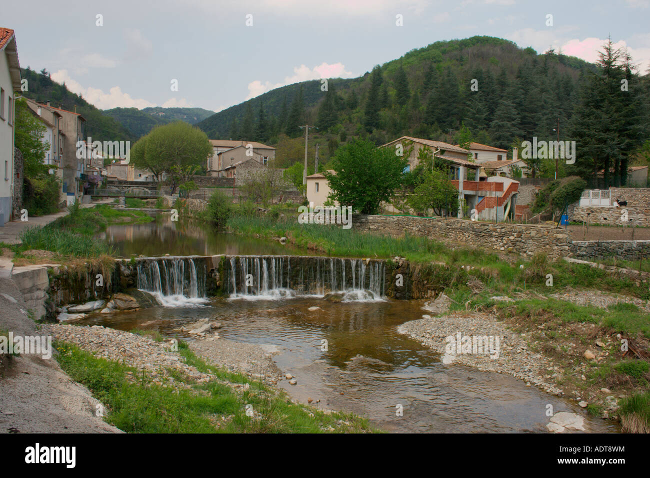 St-Laurent-le-Minier, a village in the  Languedoc Roussillon area of the south of France. Stock Photo