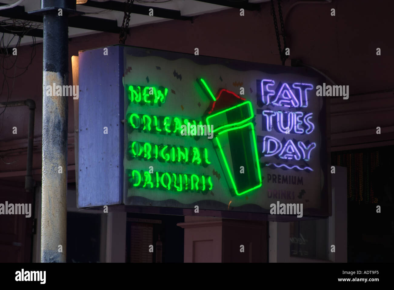 Neon sign French Quarter New Orleans LA Stock Photo