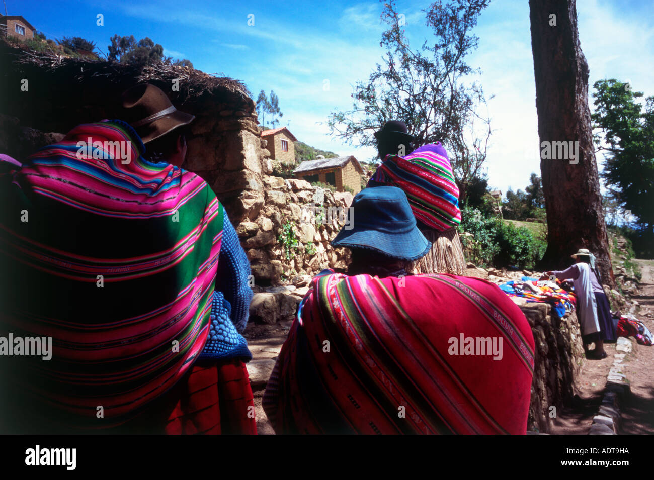 The 3 Bolivian ladies Stock Photo