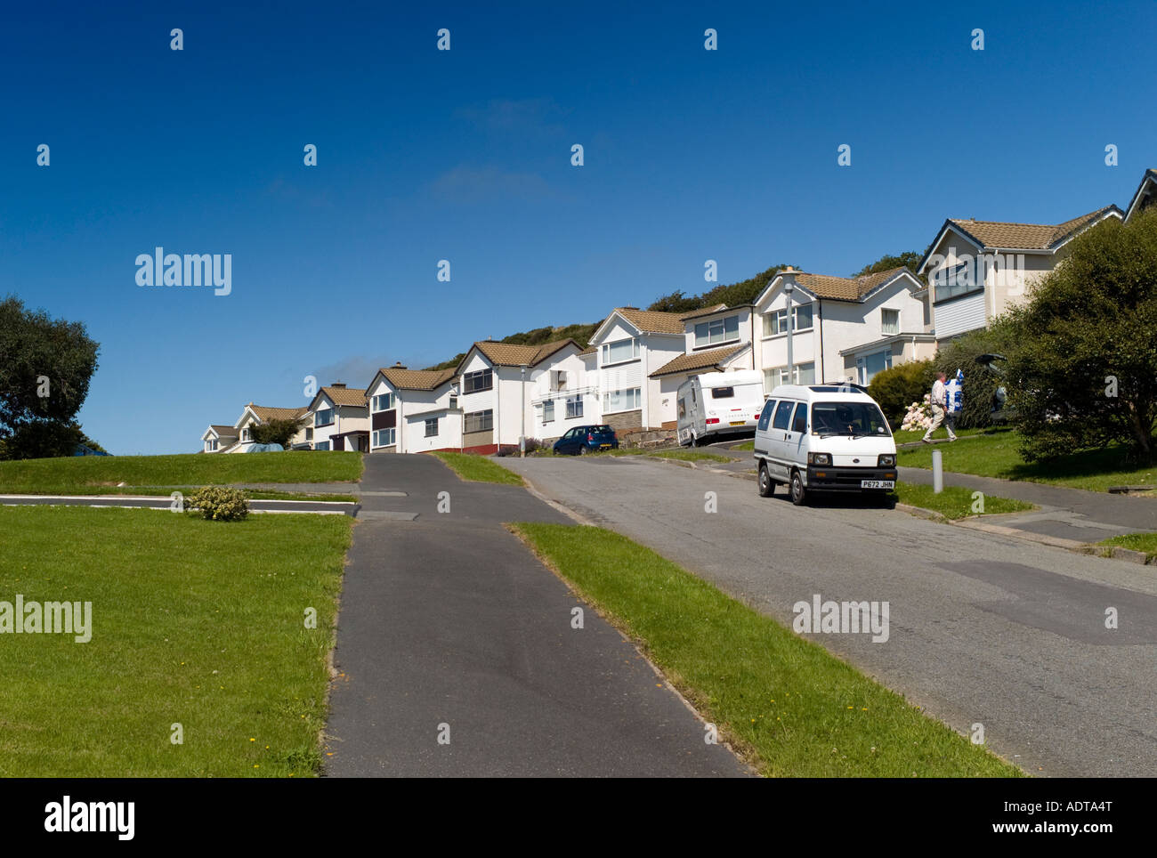 Penygraig suburban private housing estate Aberystwyth Wales UK GB Stock