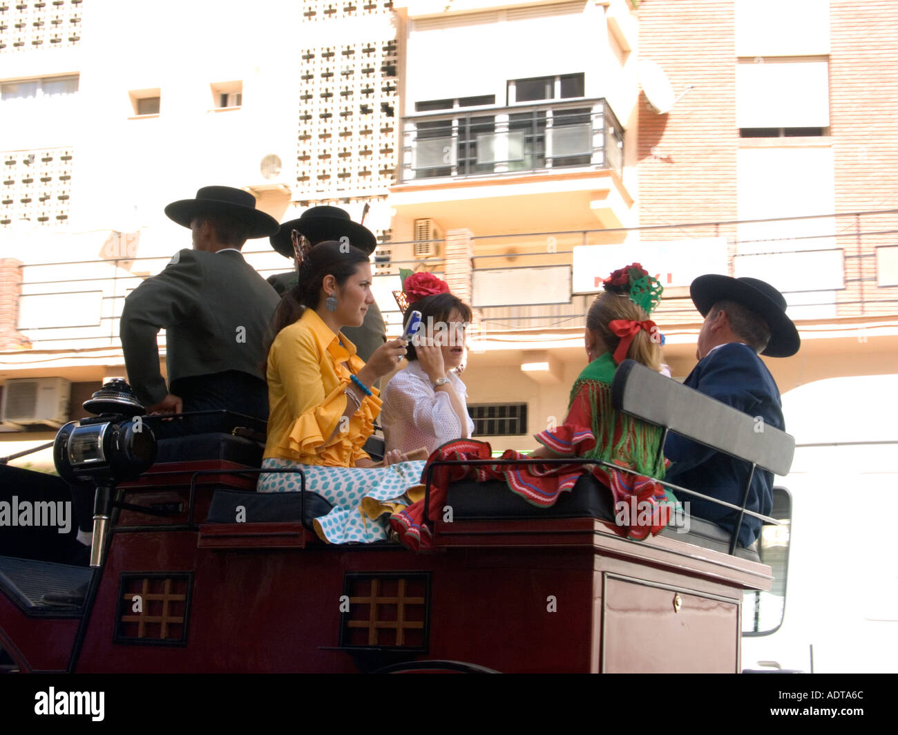 Spanish People Traditional Costume Feria dress national ethnic culture men women costume riding