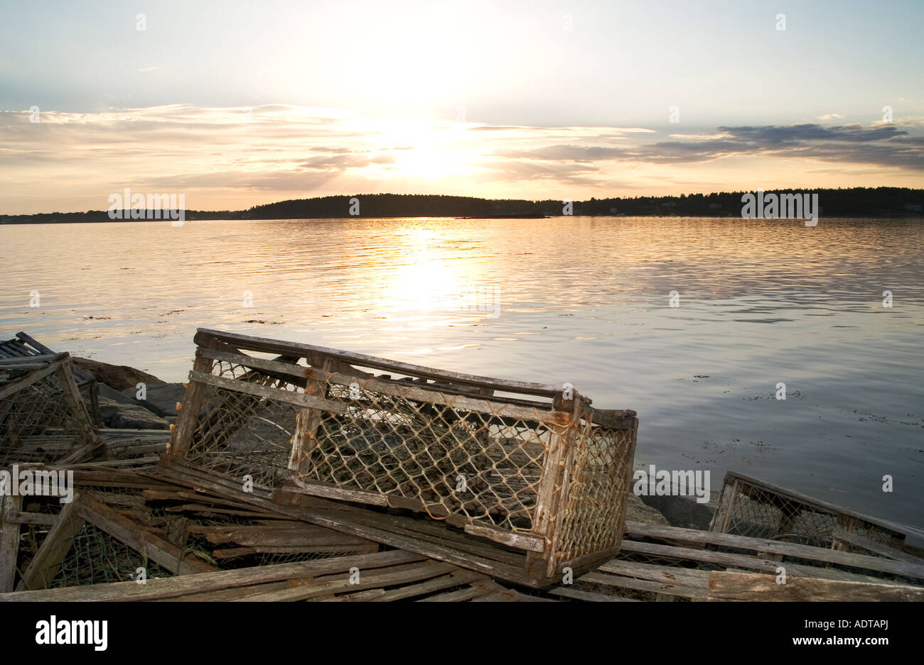 Old Lobster traps Stock Photo - Alamy