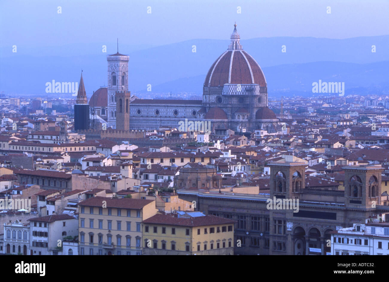Duomo and Rooftops Florence Stock Photo