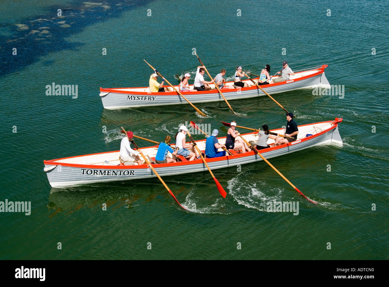 Mixed teams of pilot gig row boats return to Charlestown after ...