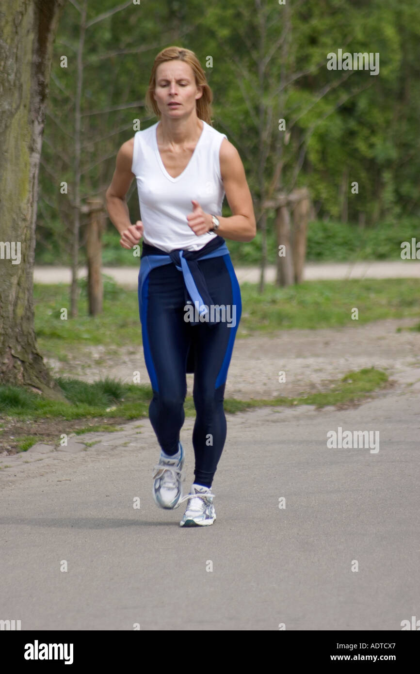 Jogger Vondel Park Amsterdam Netherlands Stock Photo