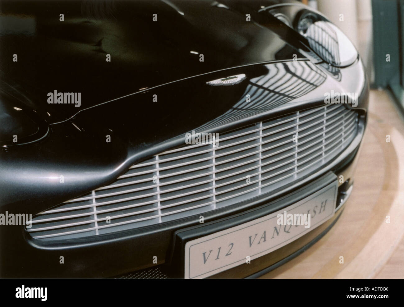 Aston Martin Vanquish radiator grille view from front Stock Photo - Alamy