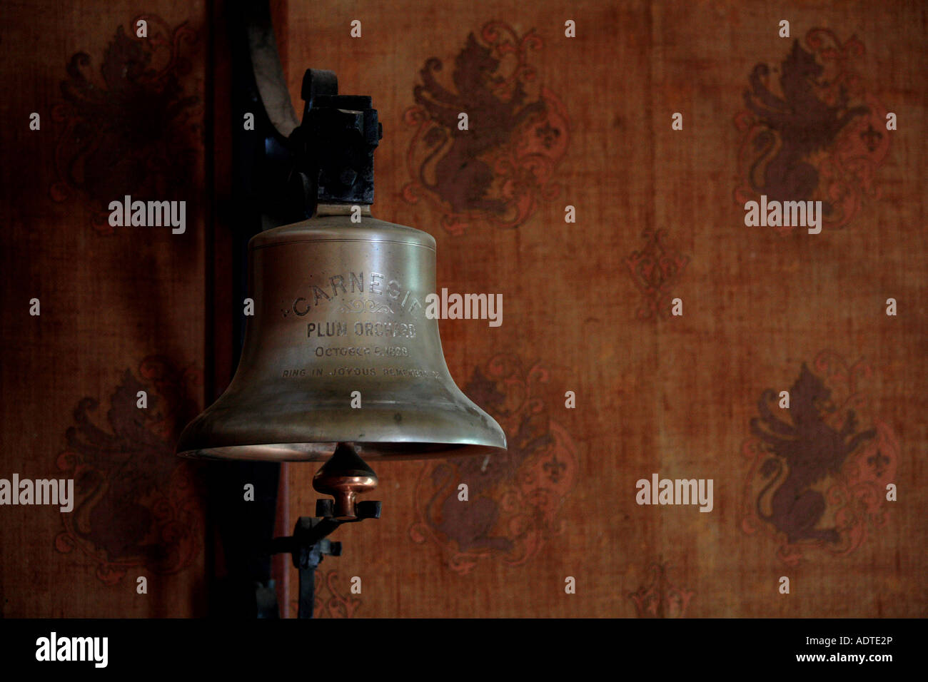 house bell in plum orchard mansion cumberland islan national seashore georgia Stock Photo