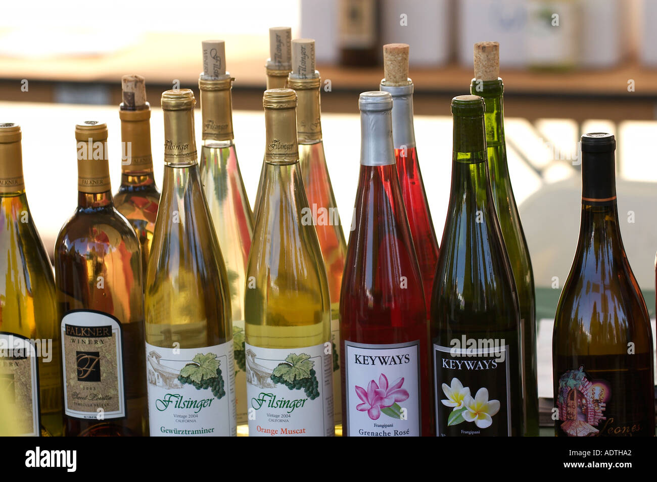 assorted bottled wines Stock Photo Alamy