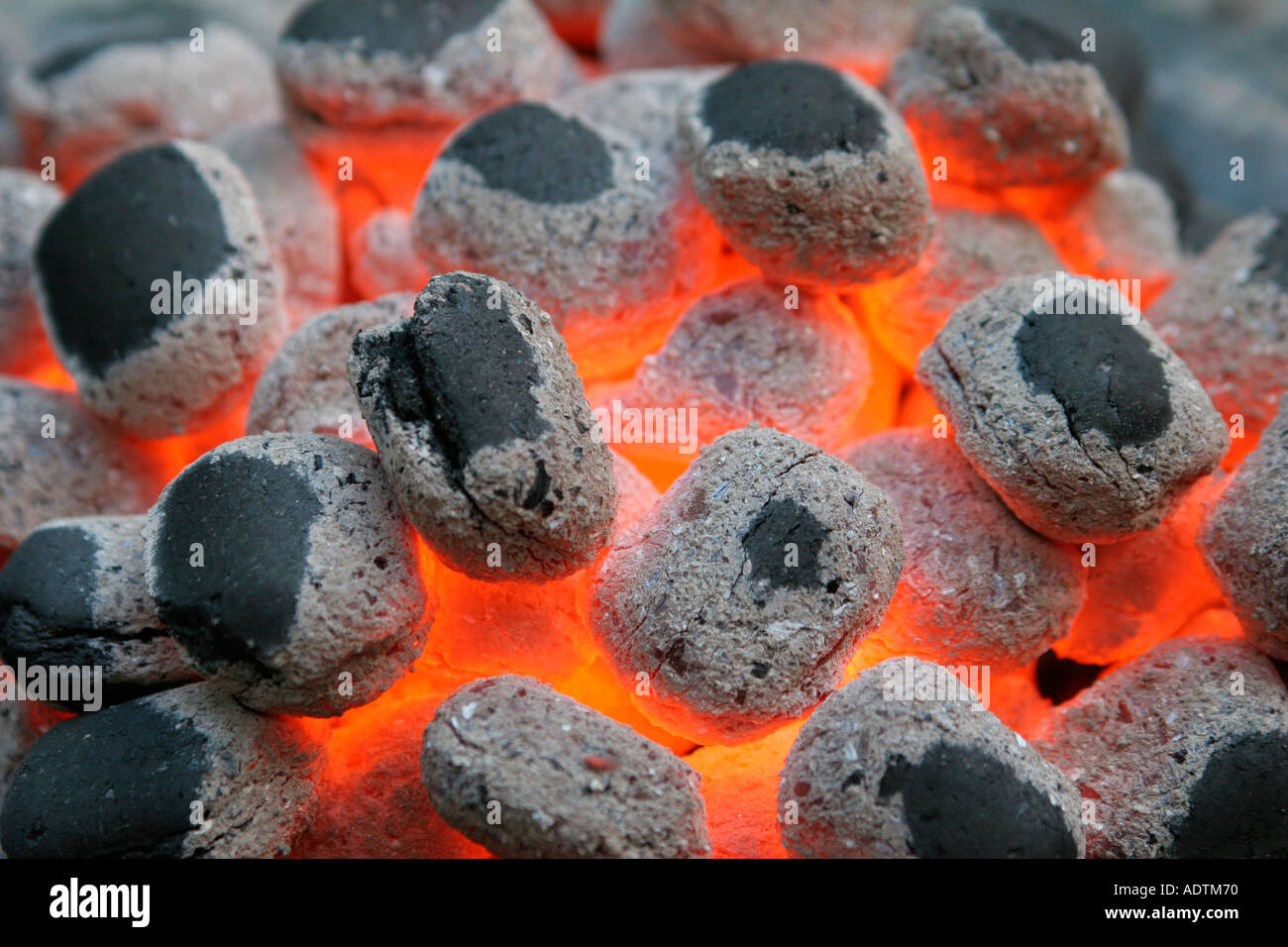 Embers - barbecue Stock Photo