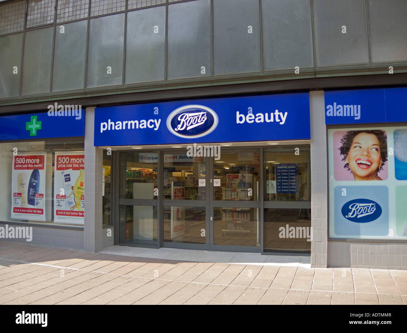 Shop front in Sevizes Wiltshire Boots the Chemist Stock Photo Alamy