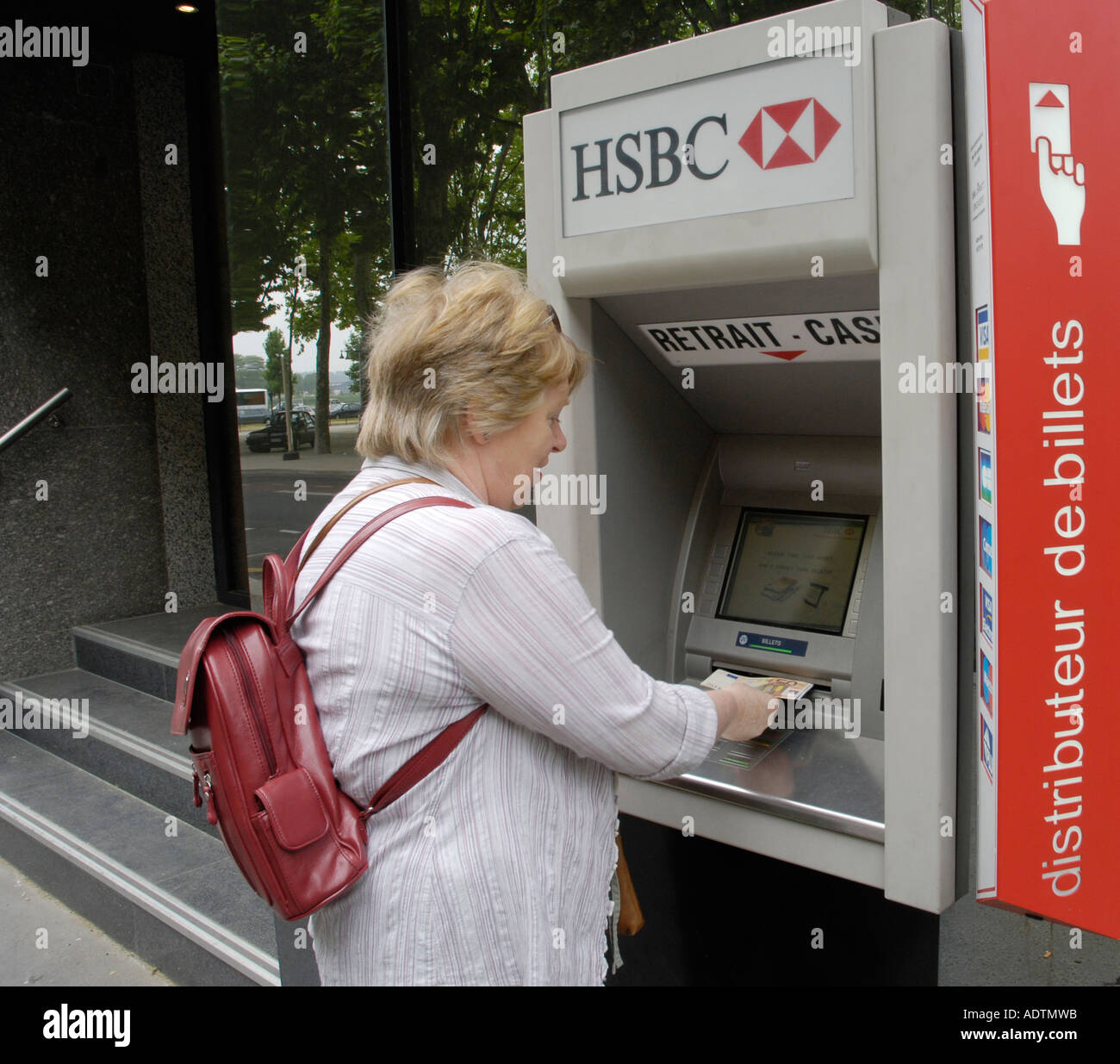 Cash withdrawal abroad Stock Photo Alamy
