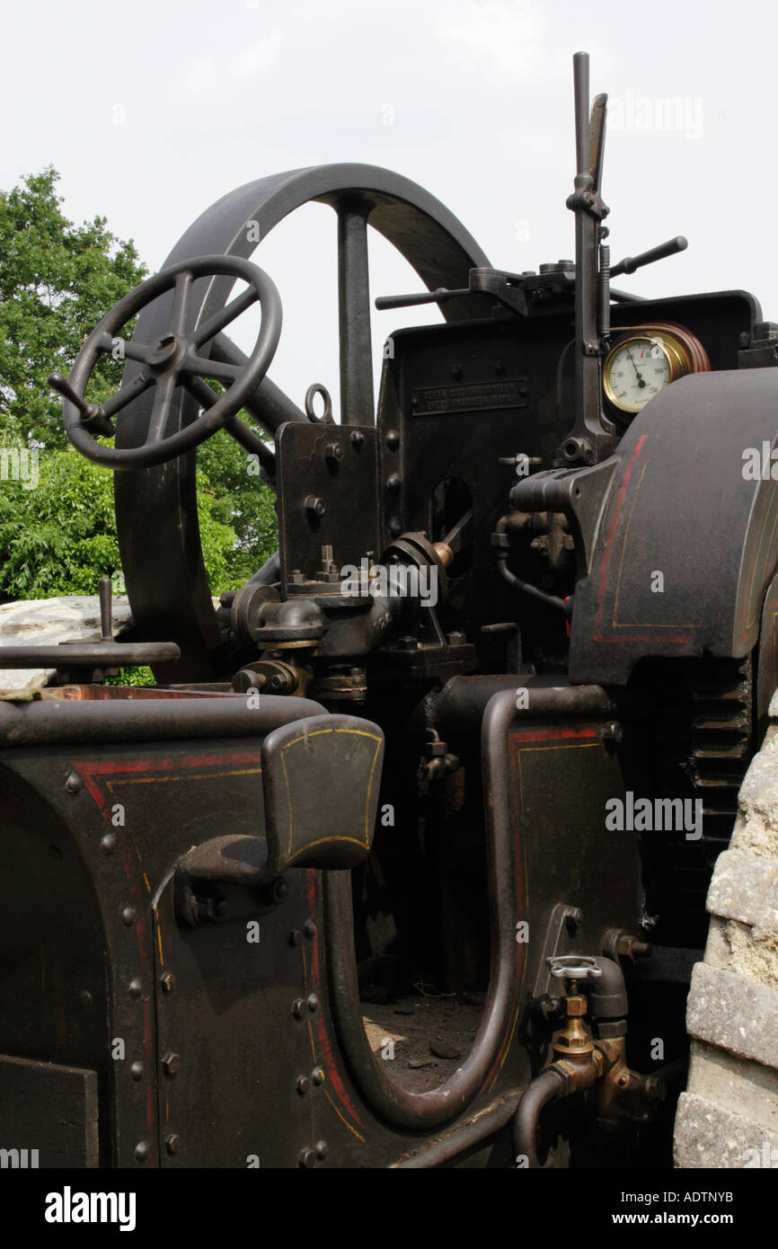 Traction Engine footplate Stock Photo