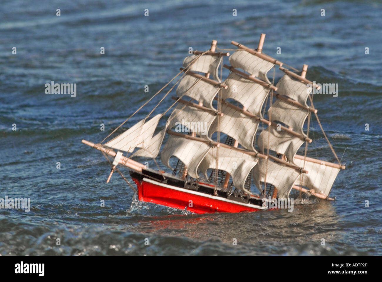Sinking ship depicting the concept of a lost cause Stock Photo