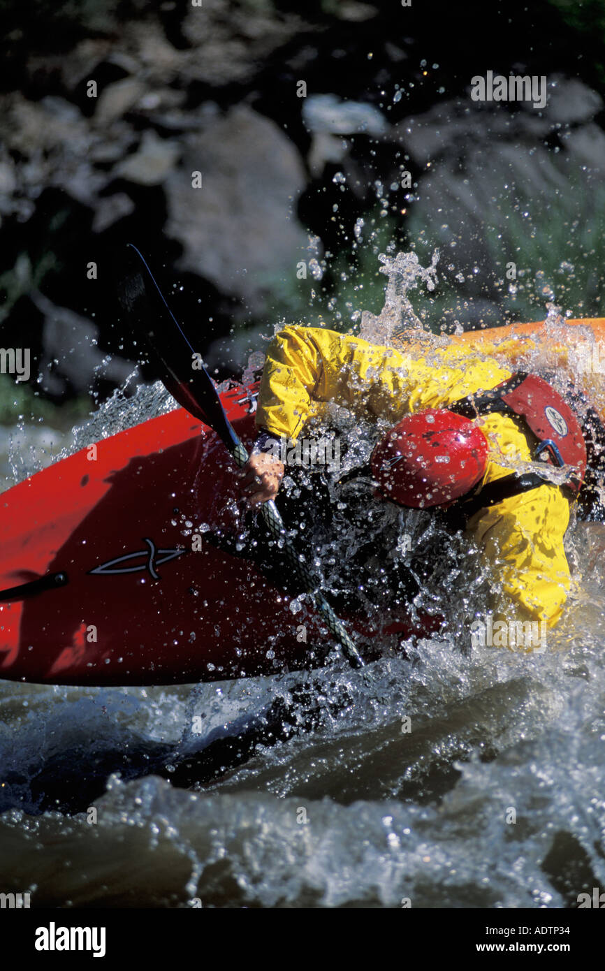 Atom Crawford doing cartwheels on the Race Course on the Rio Grande river in New Mexico  Stock Photo