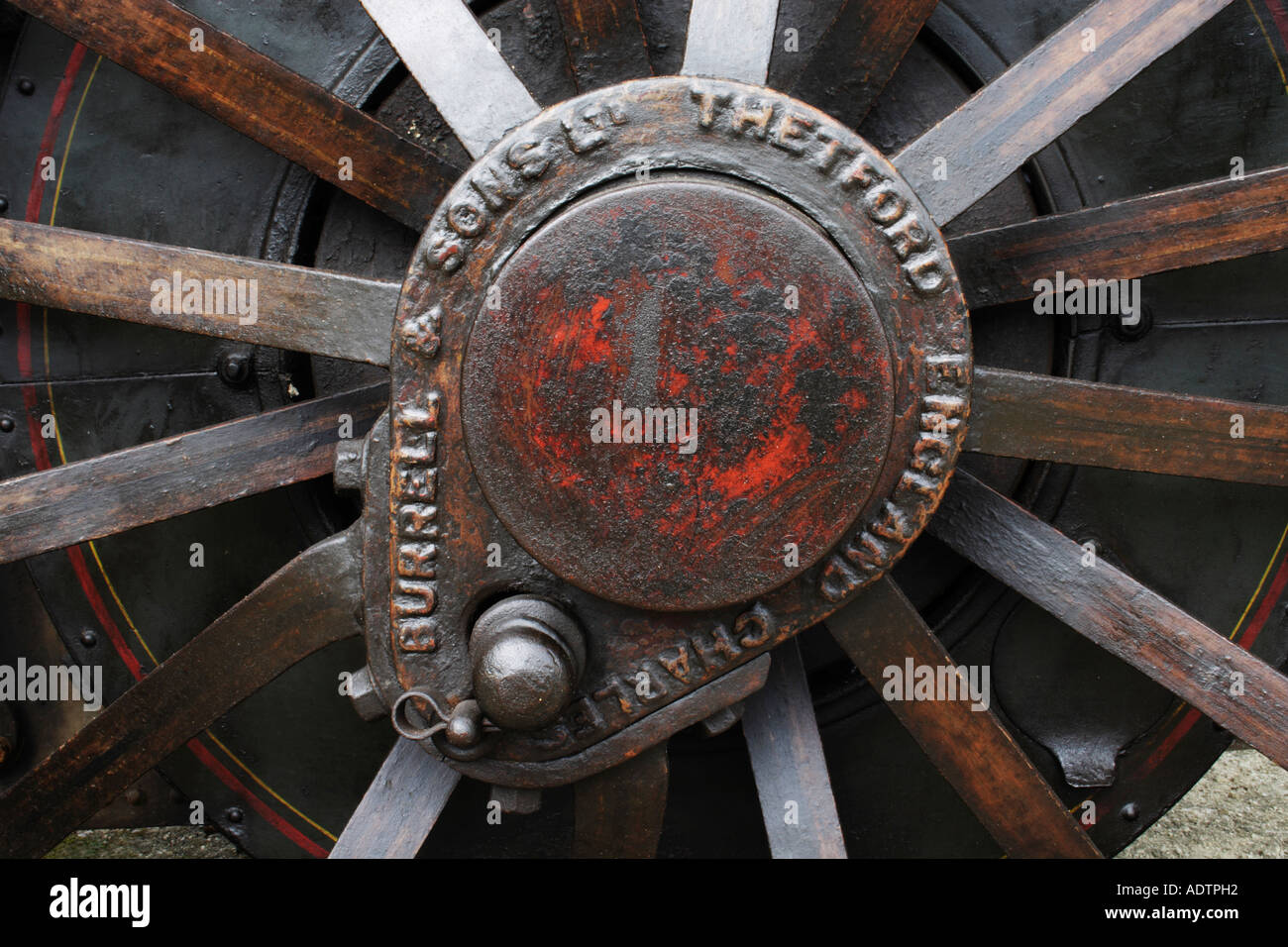 Traction Engine wheel hub Stock Photo Alamy
