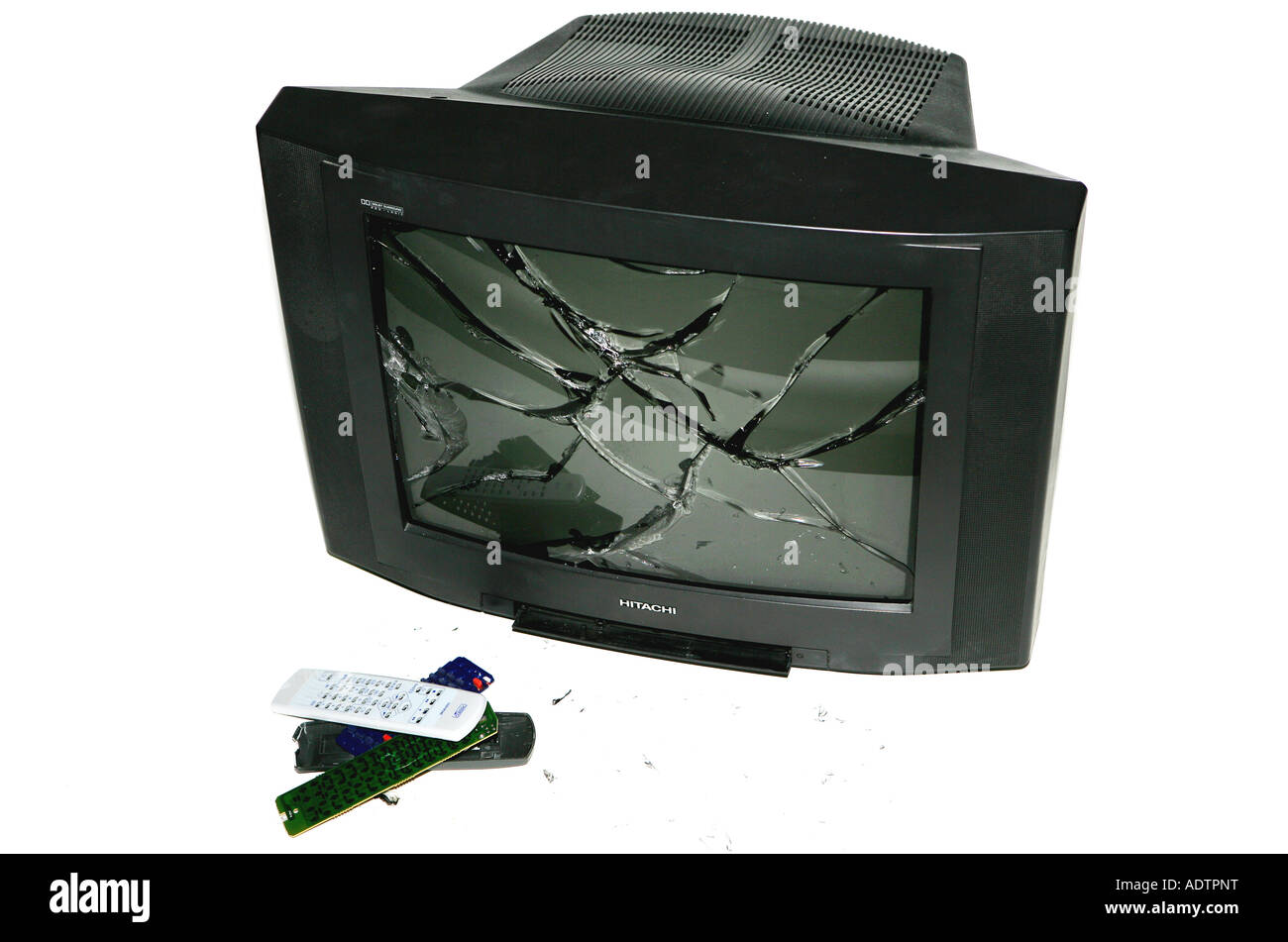 Smashed Tv Stock Photos & Smashed Tv Stock Images Alamy