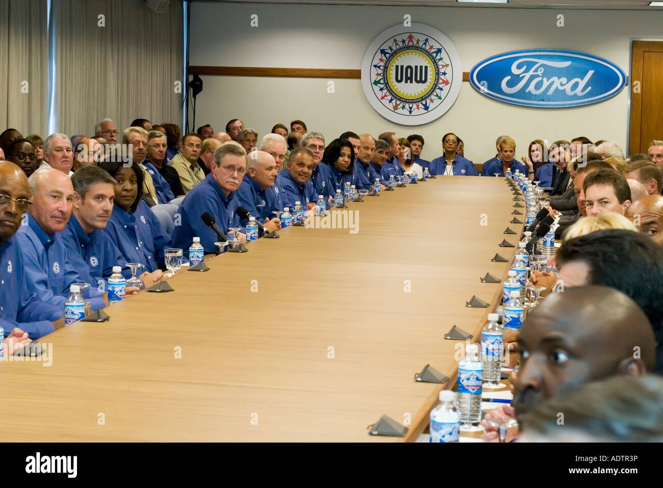 UAW and Ford Begin Contract Negotiations Stock Photo Alamy