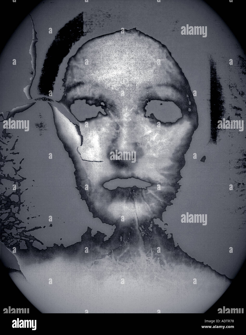 Woman death mask vertical Vic Singh Stock Photo Alamy