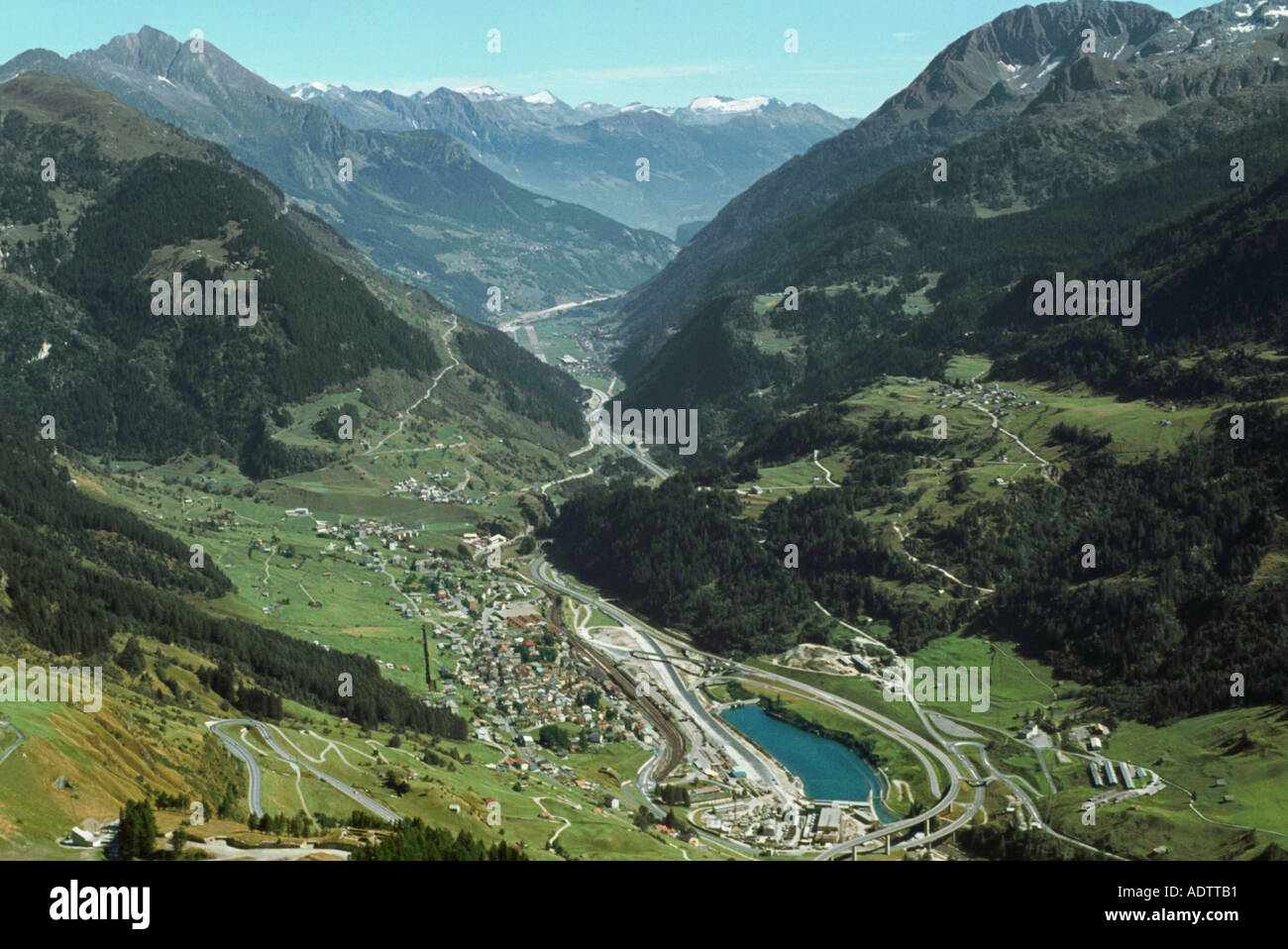 The southern side of the Saint Gotthard pass in the Swiss Alps Stock Photo  - Alamy