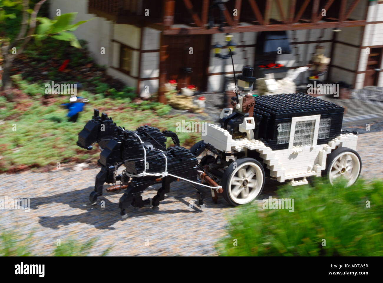 LEGOLAND® Deutschland horsecart ride I Stock Photo Alamy