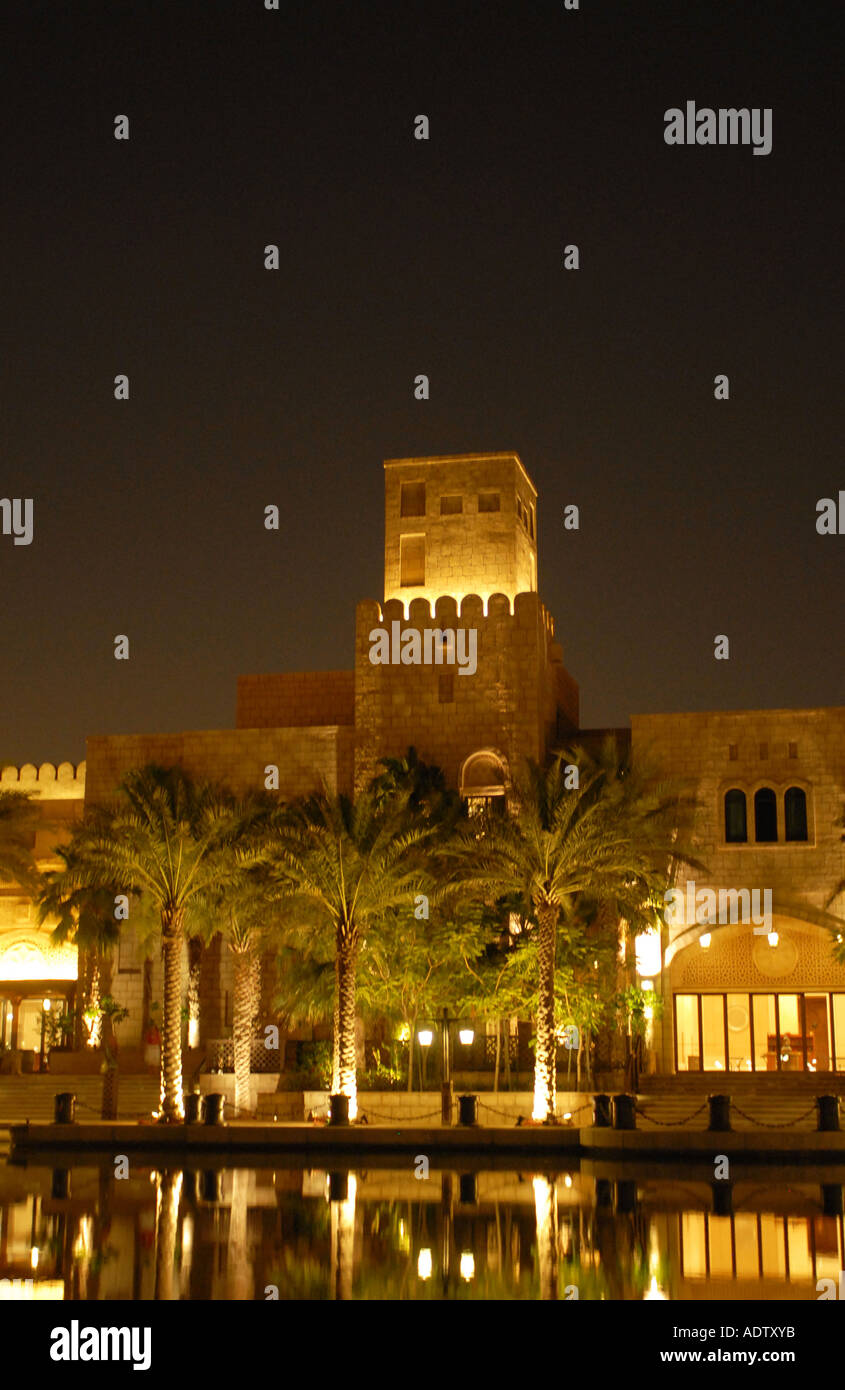 souk madinat  Jumeirah dubai at night Stock Photo