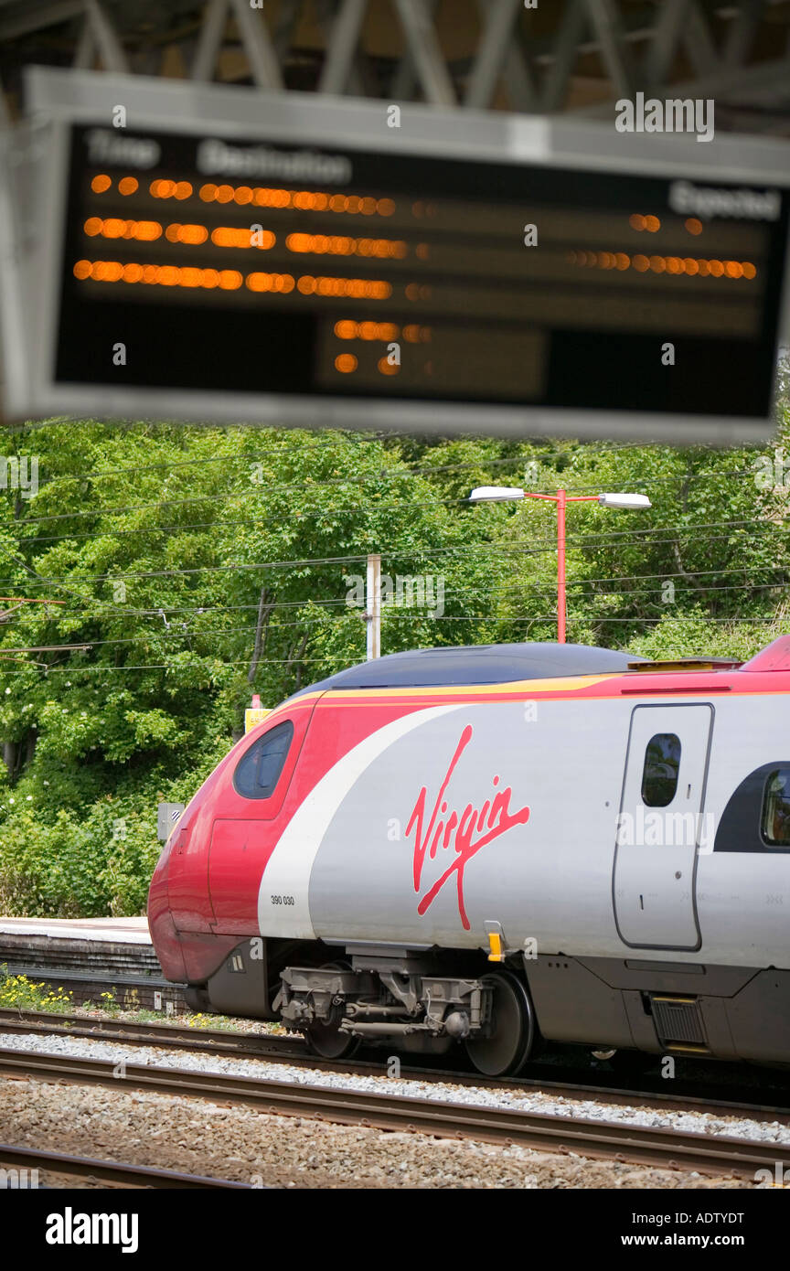 A train at Lancaster Station Lancashire UK Stock Photo Alamy