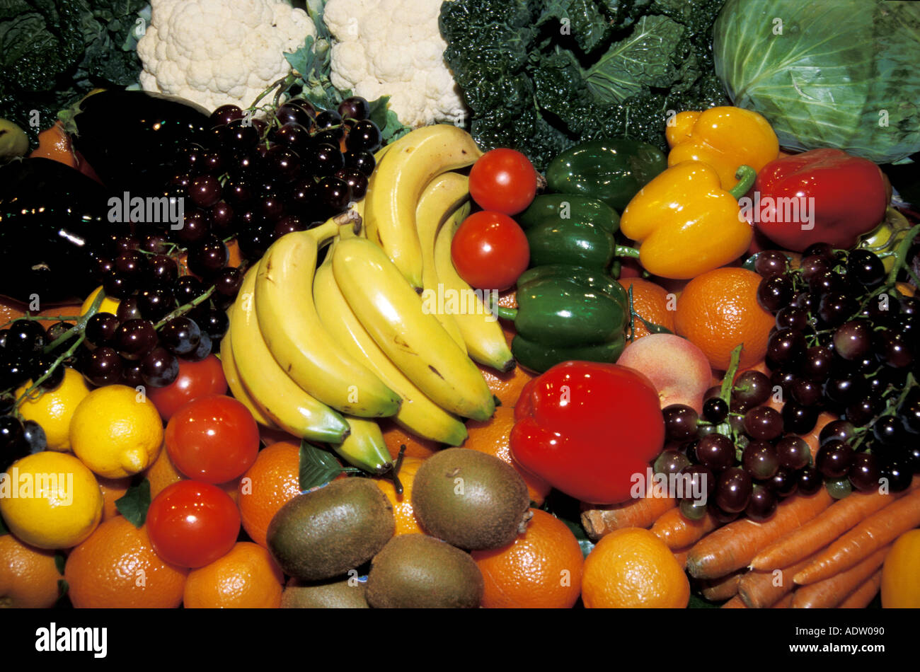 artificial vegetables and fruits, synthetic food Stock Photo Alamy