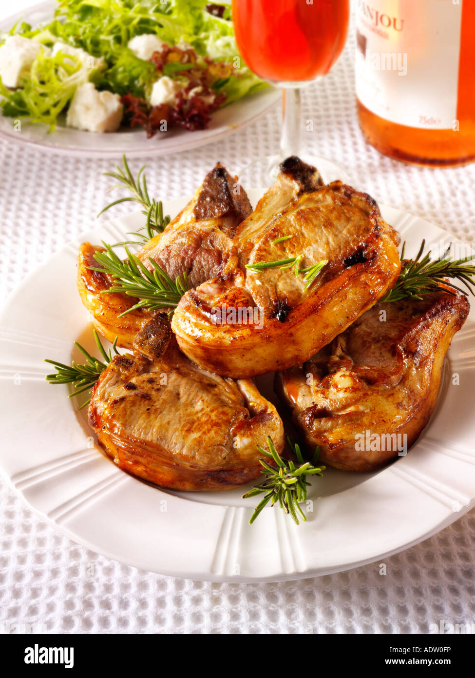 lamb with rosemary marinade Stock Photo