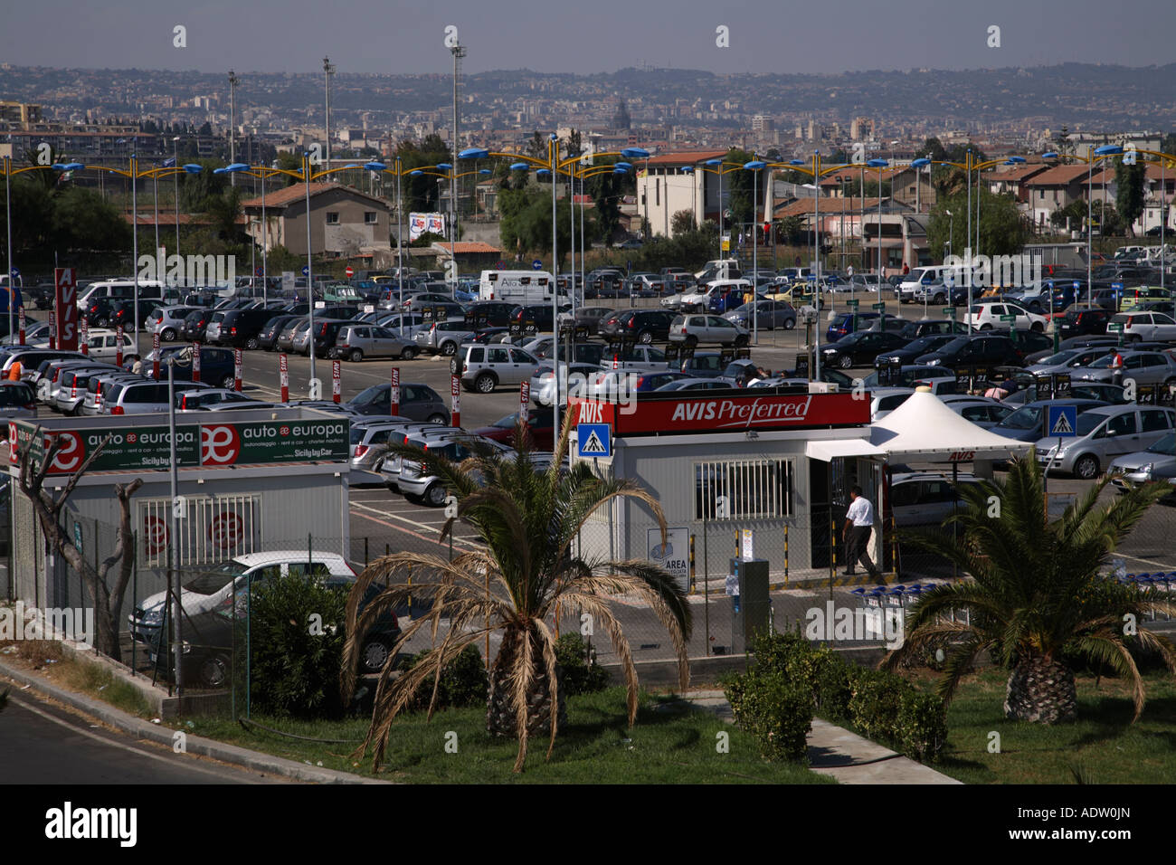 Car Hire Facility Catania Airport Sicily Italy Stock Photo Alamy