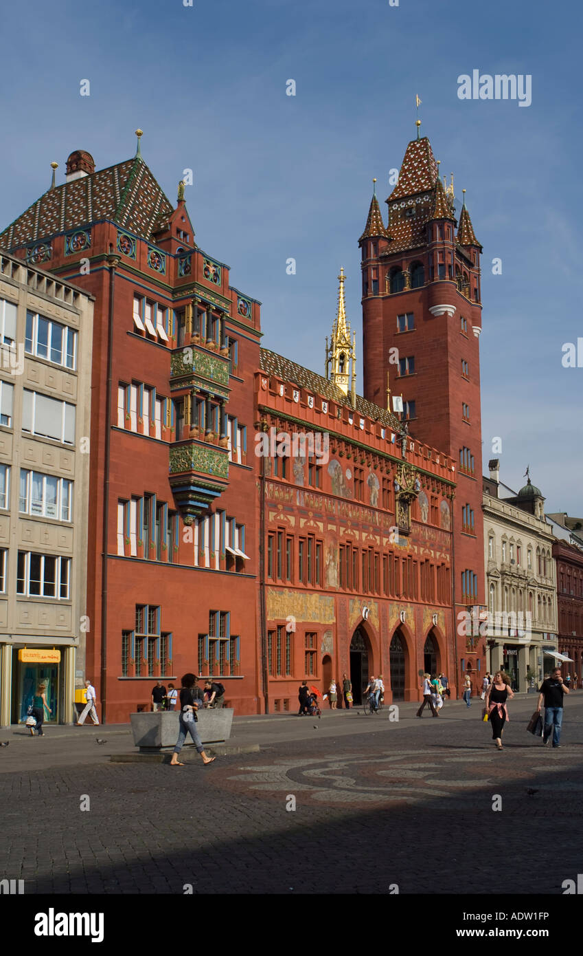 Basle colorful city Hall, Switzerland Stock Photo - Alamy