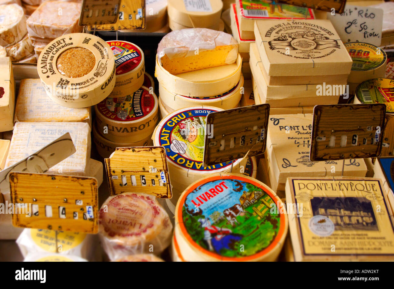 Cheese market Stall Honfleur market France Stock Photo Alamy