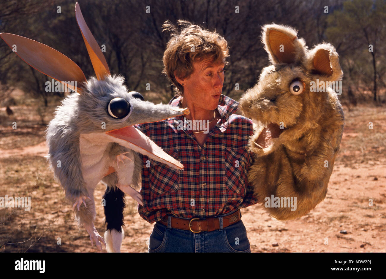 Artist with puppets Australia Stock Photo Alamy