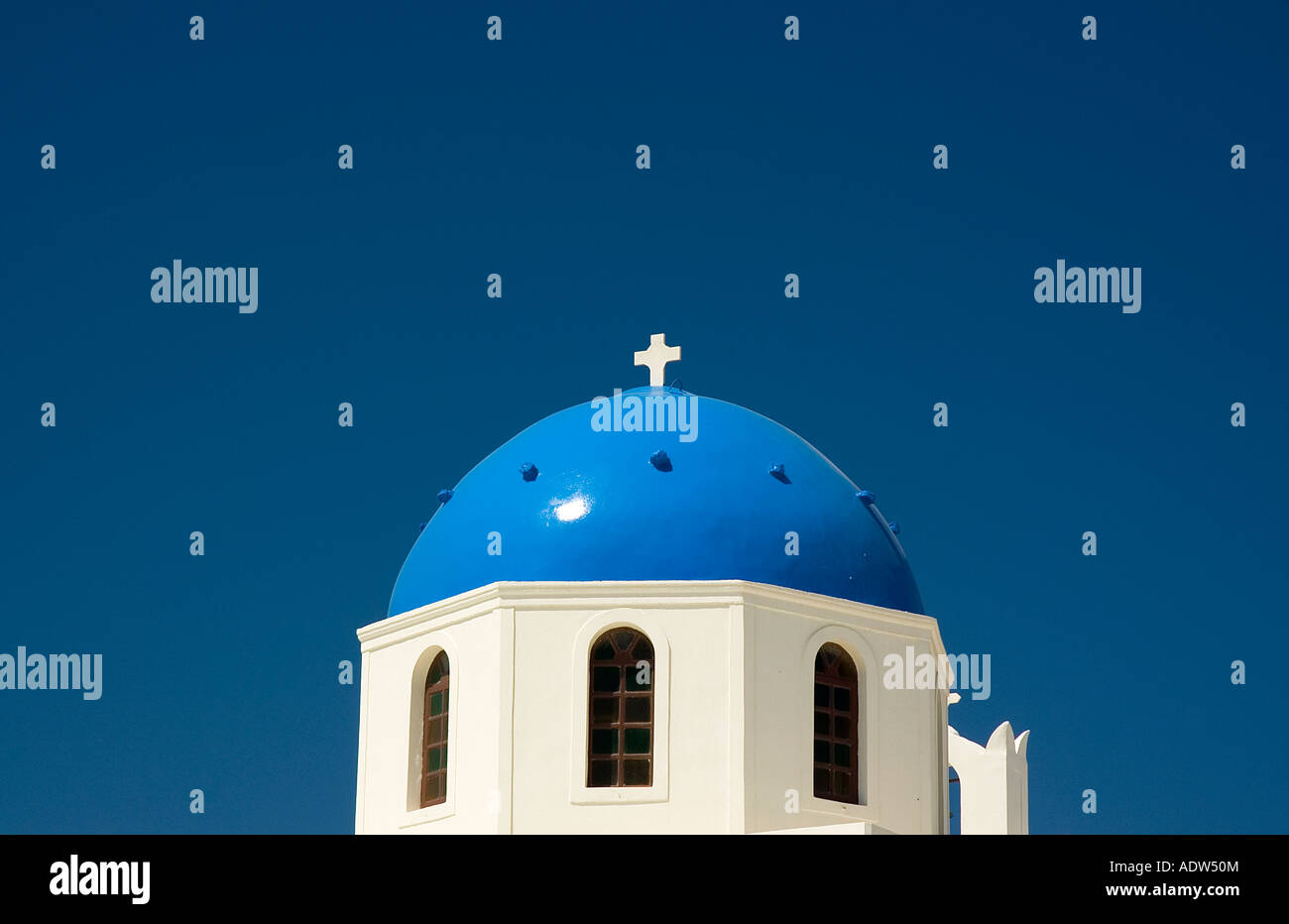 Blue Dome Church,Oia,Santorini Stock Photo - Alamy