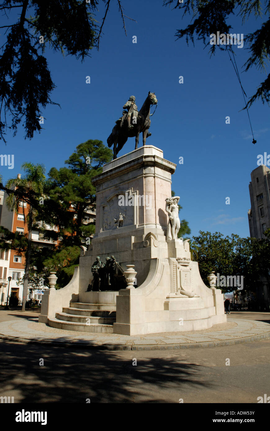 Plaza Zabala ( Square), Montevideo, Uruguay Stock Photo