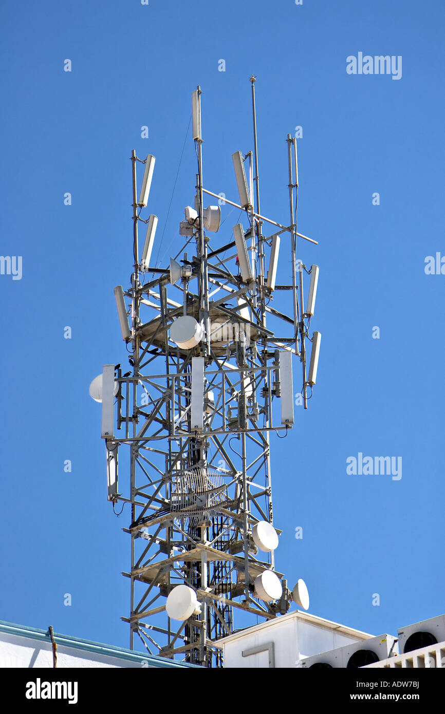 Mobile phone Transmitter Mast in Bodrum Turkey Stock Photo Alamy