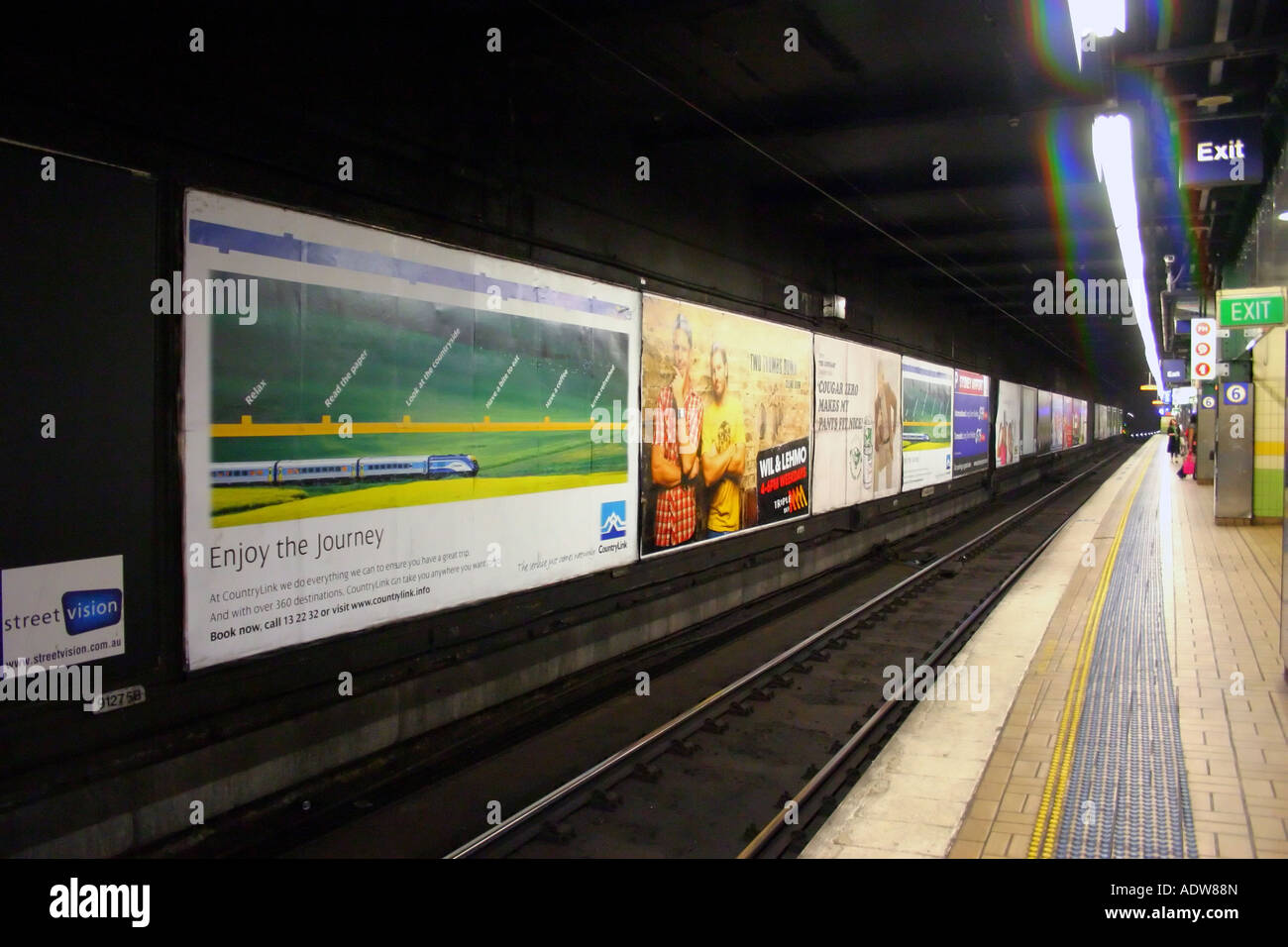 Sydney Underground Subway Stock Photo Alamy