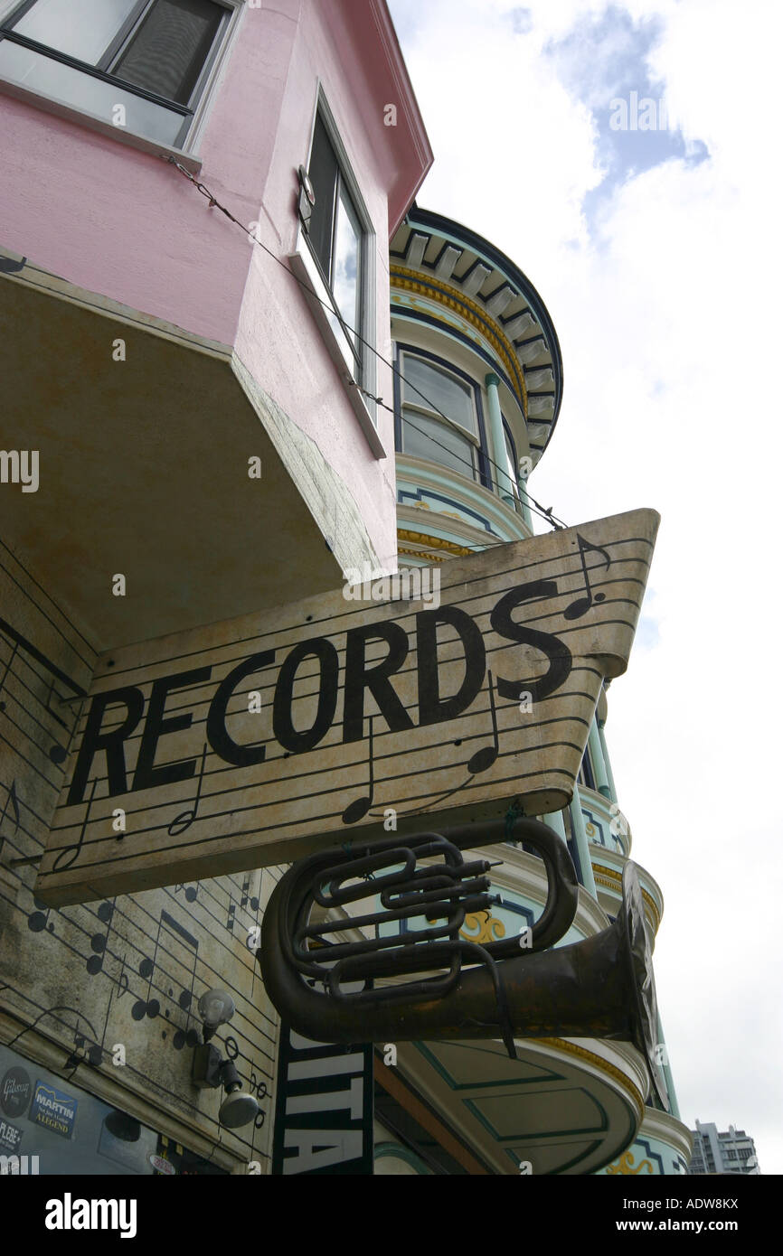 San Francisco Record Store Stock Photo Alamy