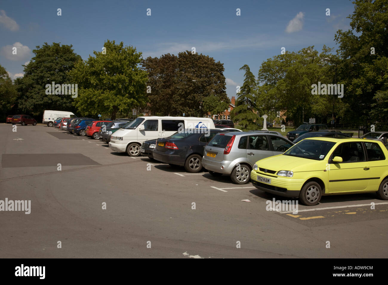 Car park at Amesbury Wiltshire Stock Photo