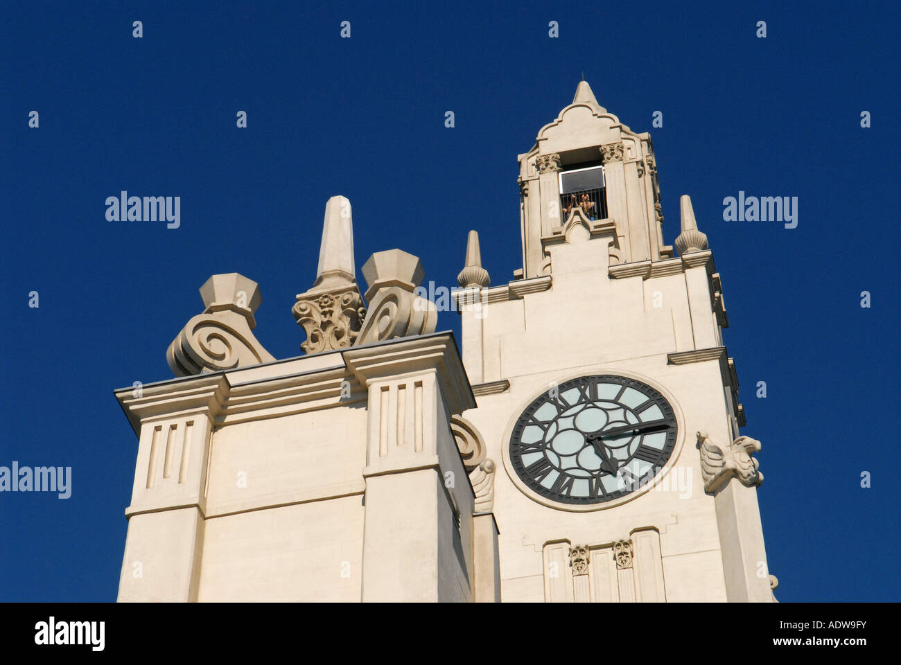Tower clock Old Montreal Quebec Canada Stock Photo Alamy
