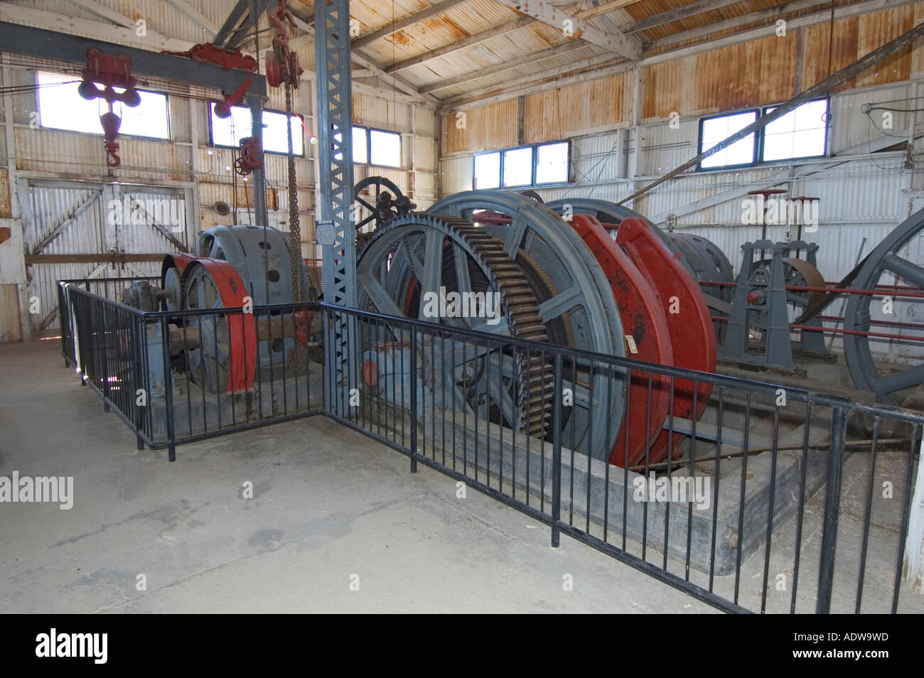 Nevada Tonopah Historic Mining Park Mitzpah Mine hoist house machinery