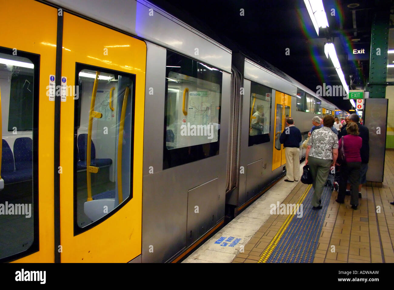 Sydney Underground Subway Stock Photo Alamy