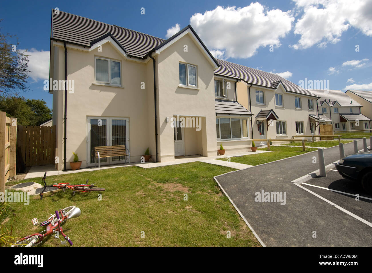 New social housing built by Cantref Housing association on the