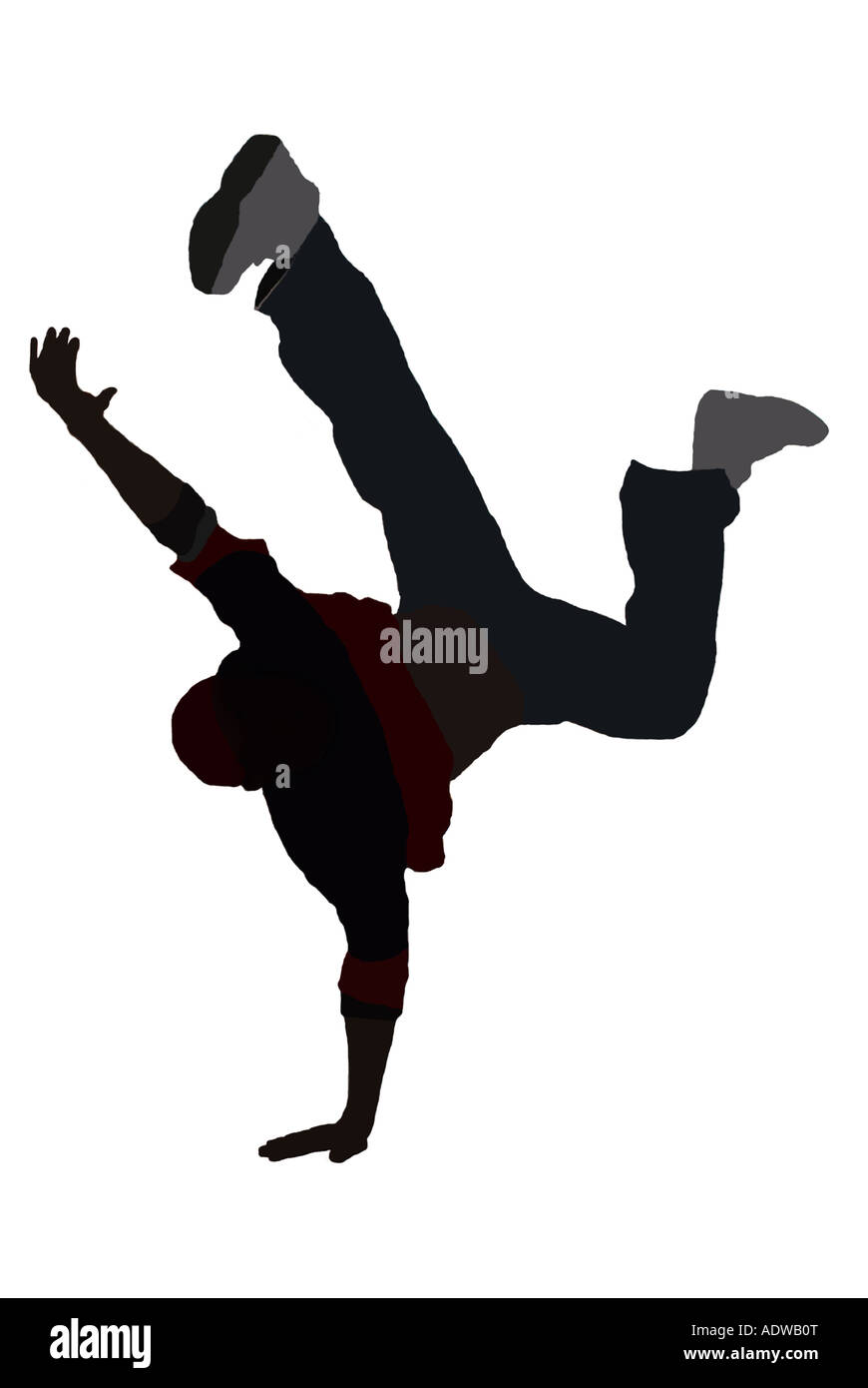 Breakdancer illustration Stock Photo