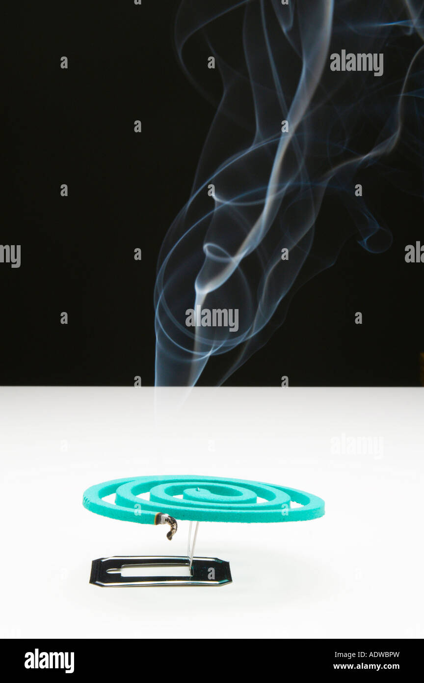 smoking mosquito coil Stock Photo Alamy