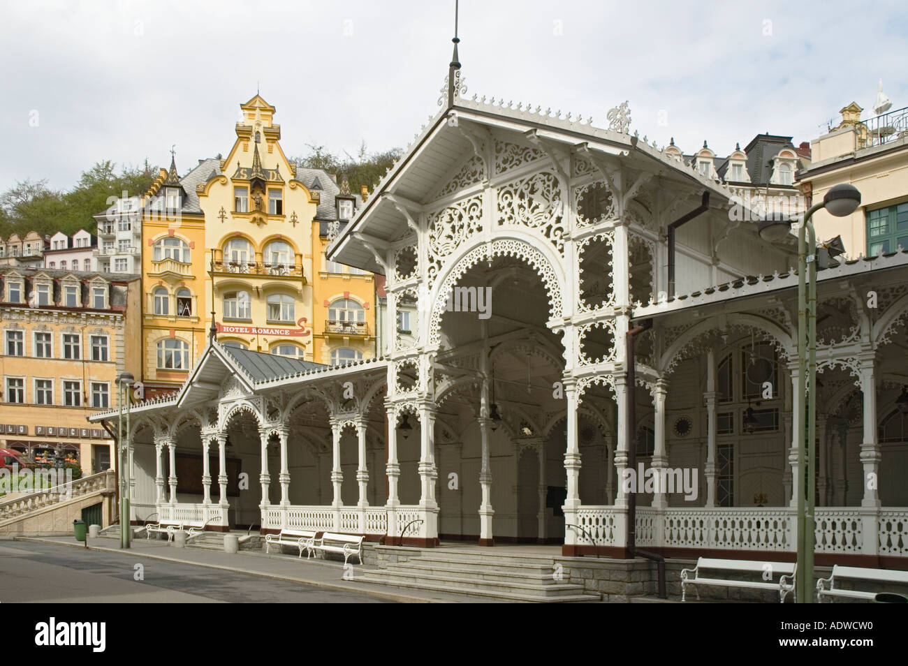 Czech Republic Karlovy Vary Market Colonnade Trzni kolonada Stock Photo -  Alamy