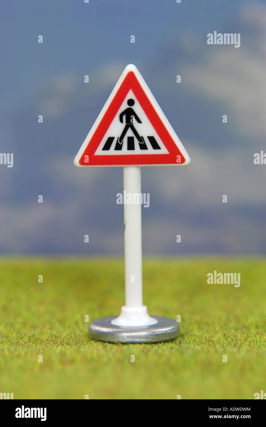 road sign footpath Stock Photo