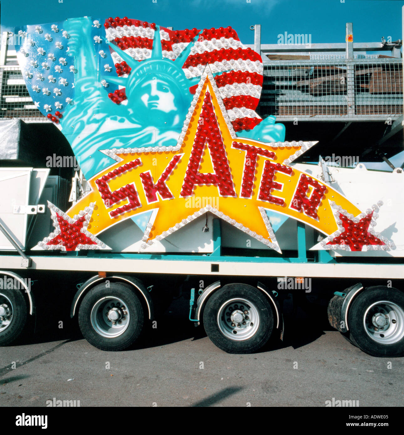 Decorated vehicle, Oktoberfest Stock Photo